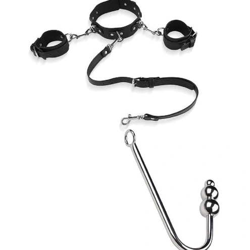 with 5334 Hook and Elegant Anal Beaded Collar Cuffs 1220